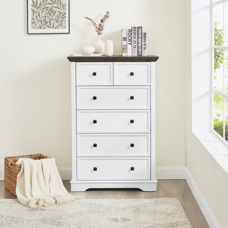 Grande commode à 6 tiroirs, organisateur de garde-robe moderne Mid-Century fabriqué à la main avec beaucoup de rangement et un design élégant.