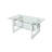 W 39.4" X D 19.7 " X H 17.7" Transparent Tempered Glass Coffee Table, Coffee Table