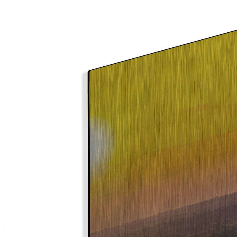 Art mural en métal «Iles au coucher du soleil» par Dovecove, H 24 po x l 48 po