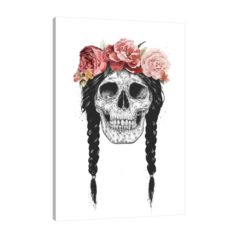 «Festival Skull», toile tendue par Balazs Solti, H 24 po x l 16 po x P 1,5 po