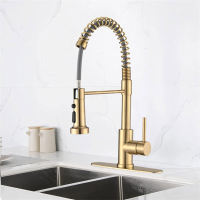 Pull Down Sprayer Spring Kitchen Sink Faucet