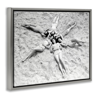 Women on Beach in Star Shape Floating Frame, design by Arlington Prints