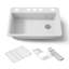 Riverby 33" x 22" x 9-5/8" Under-Mount Single-Bowl Kitchen Sink with Accessories-9975016