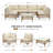 7 Piece Rattan Sectional Seating Group With Cushions-59292465