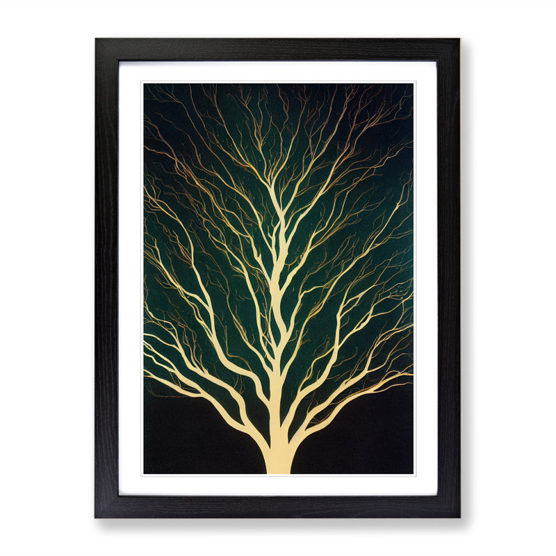 Gothic Tree Vol.3 - Picture Frame Print, Black, 64cm H x 46cm W x 2cm D