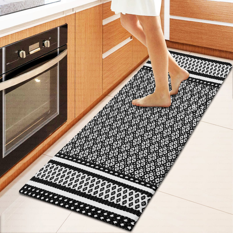 Ensemble de tapis anti-fatigue 2 pièces Jochen, Noir