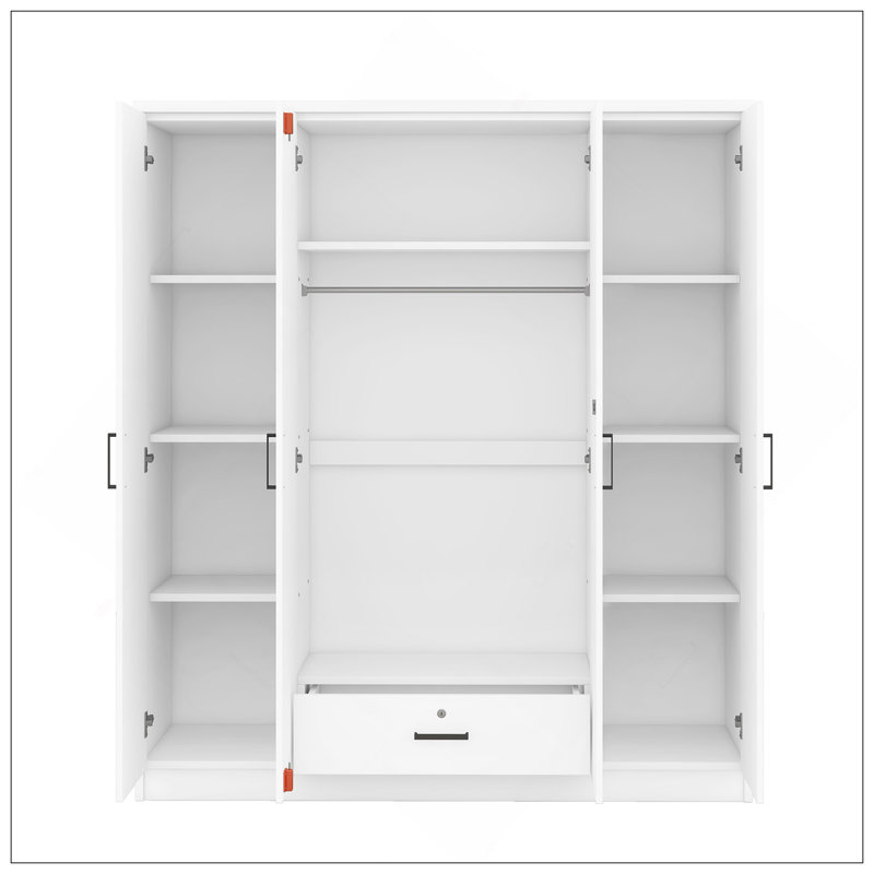 4-Door Wardrobe With 1 Drawer