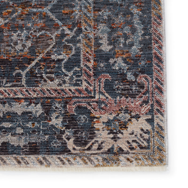 Tapis bleu foncé Devoss, Rectangle 5 pi x 8 pi