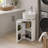 16.1'' Round Freestanding Single Bathroom Vanity with Ceramic Sink, Fluted Cabinet and Soft-Close Storage-1295368370