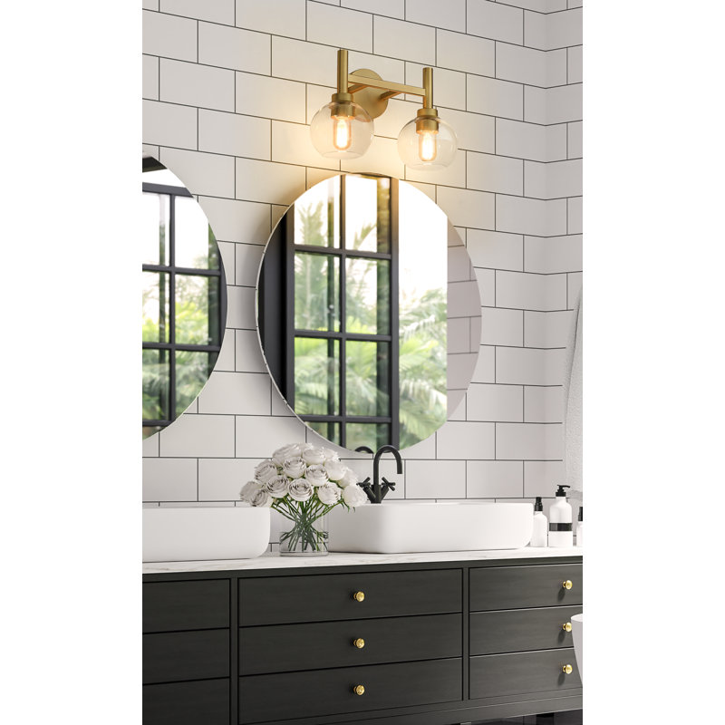 Jakeryan 2 - Light Dimmable Vanity Light, Brushed Gold