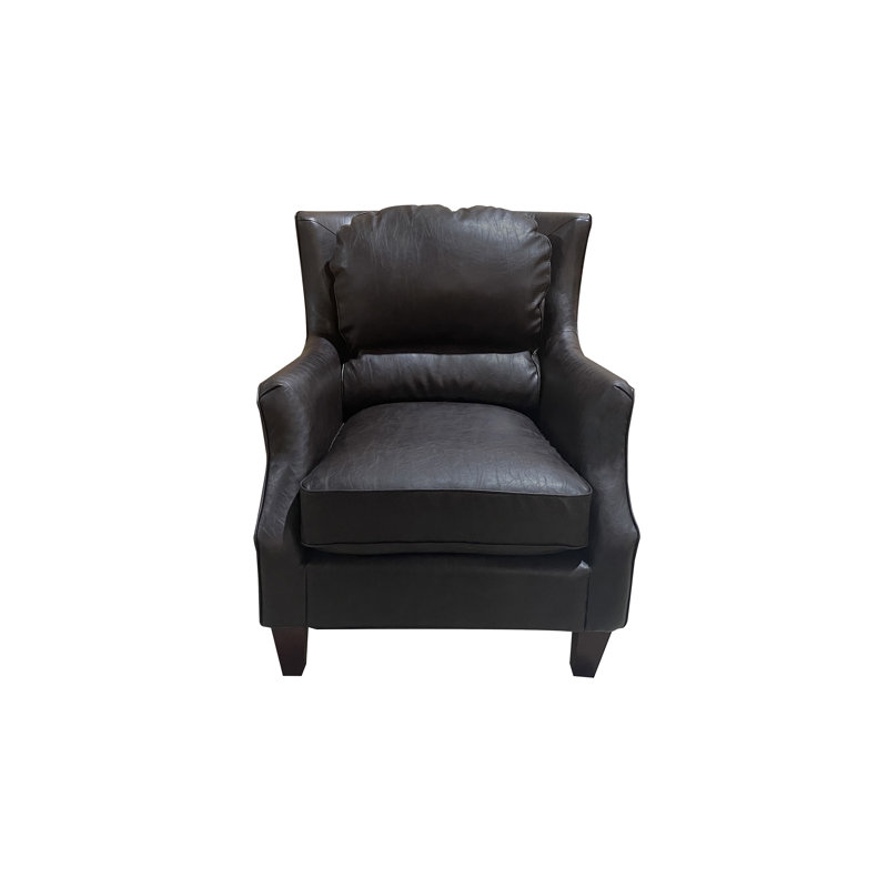 Fauteuil Avonelle, Similicuir noir
