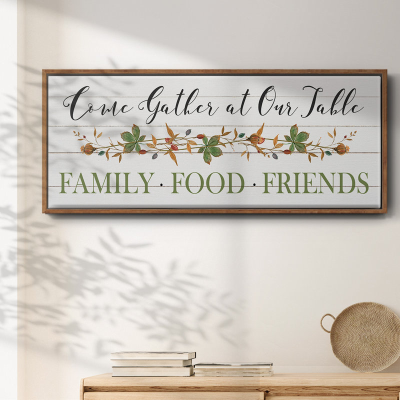 Feeding Friends I- Framed Canvas
