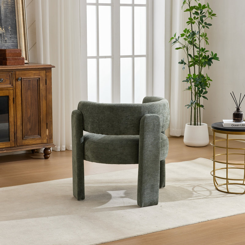 Chaise d'appoint moderne, Vert antique
