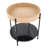 Greely Wood Tray Top End Table with Faux Marble Accents