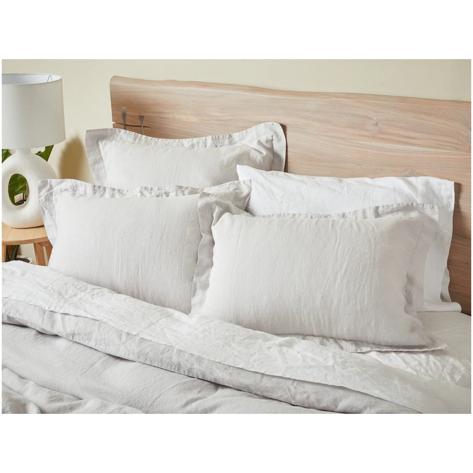 Coyuchi Organic Relaxed Linen Duvet Cover, King/Cal King Duvet Cover, Fog