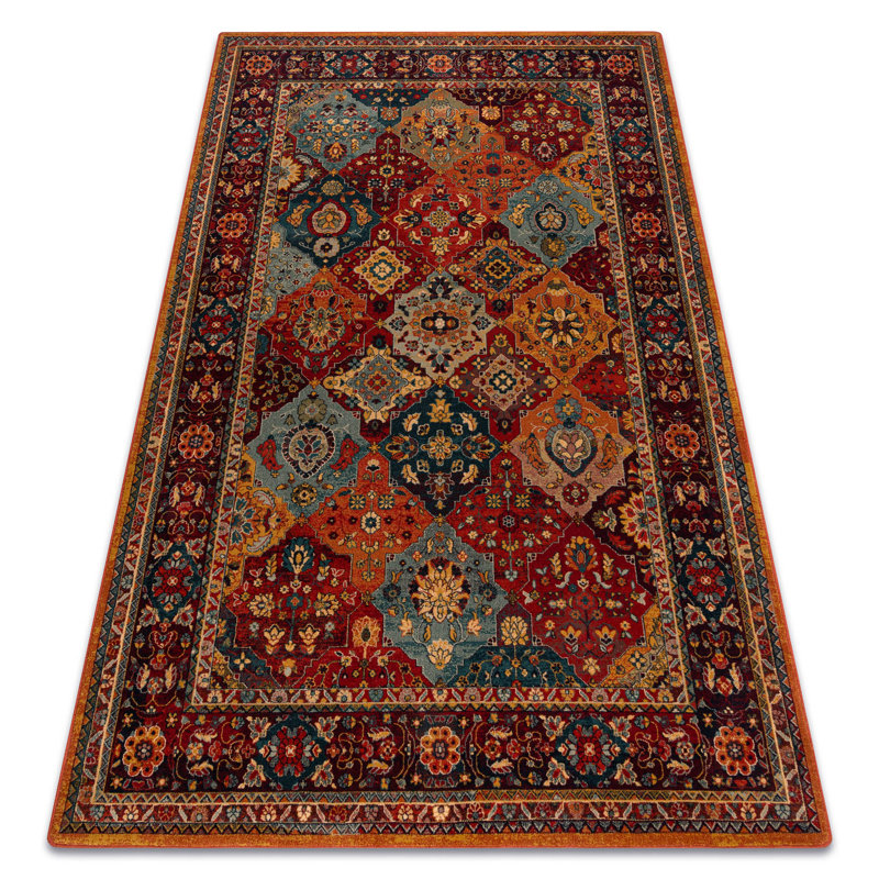 Maryam Oriental Wool Area Rug, Red, Rectangular 170 x 235cm