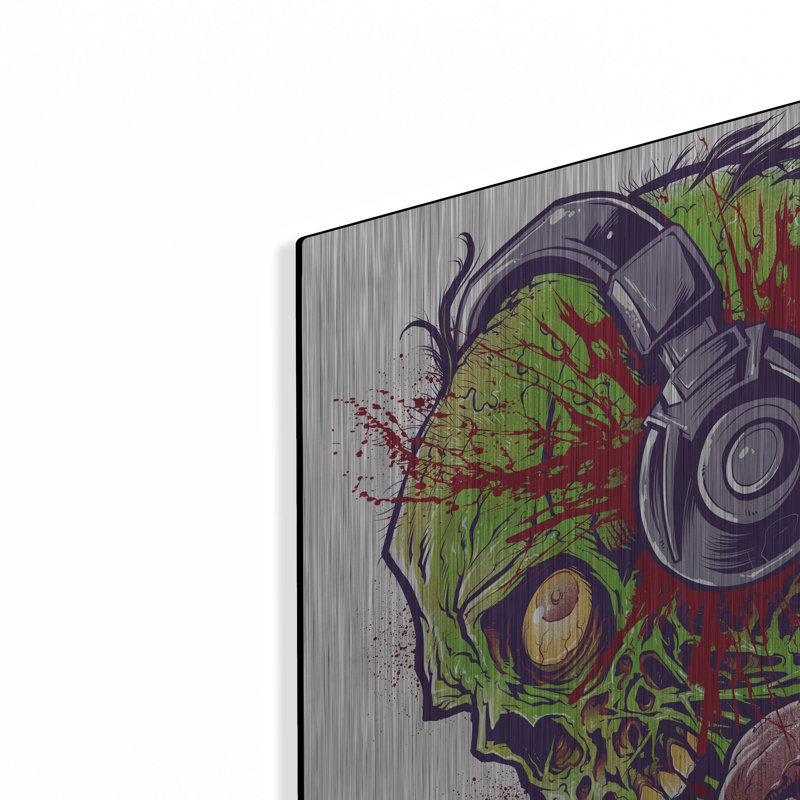 «Zombie With Headophone» par Flyland «Zombie With Headophone» par Flyland Designs, H 24 po x l 16 po