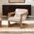 Bridges Polyester and Ash Wood Occasional Chair-1549594598