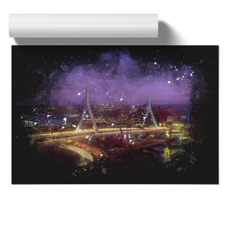 Massachusetts Boston Skyline - Unframed Graphic Art, 59cm H x 84cm W x 0.1cm D