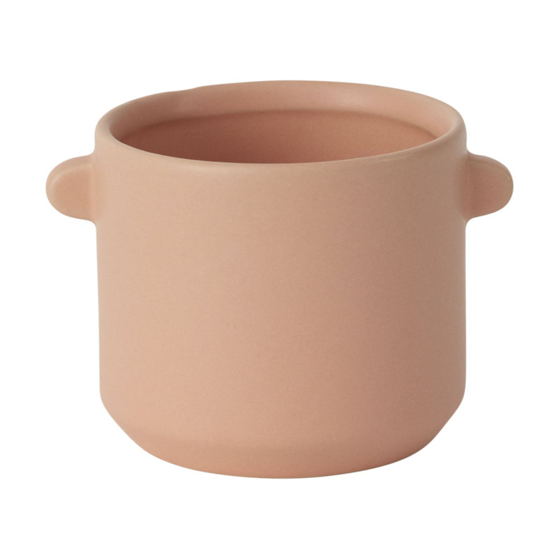 Pot de fleurs en céramique Vallon, H 2,75 po x l 4 po x P 3 po, Orange