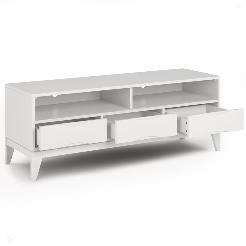 Harper - Meuble télé - Noyer, Blanc