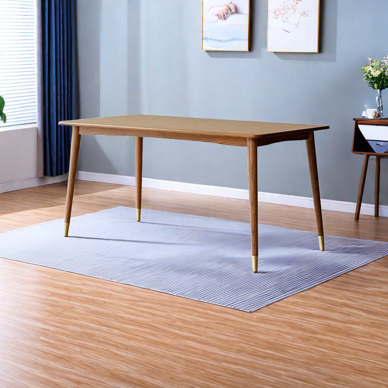 Marteeka Oak Solid Wood Dining Table, 31.49" W x 70.86" L
