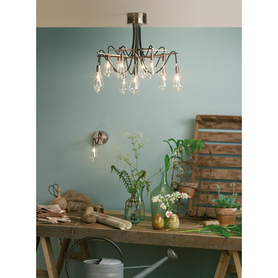 Delarosa Glass Semi Flush Mount
