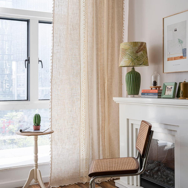 Dakota Fields Clydene Cotton Blend Sheer Curtain Pair Wayfair