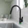2-Function Single Handle Pull Down Kitchen Faucet with LED Light Base