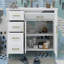 Ensemble de meuble-lavabo 36 po avec lavabo en céramique, ensemble de meuble-lavabo autoportant avec tiroir rabattable, 3 tiroirs et tablette réglable-1428586380