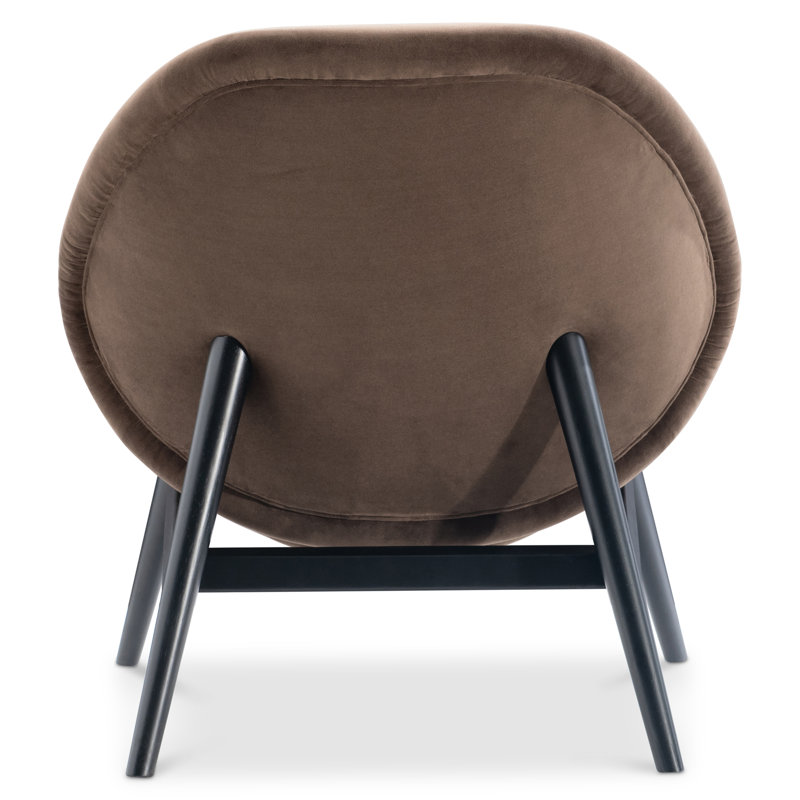 Jett Armless Chair, Brown Velvet