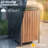 Metal Outdoor Trash Can Enclosure, Weatherproof Garbage Bin Storage Cabinet with Lock & Lift Top