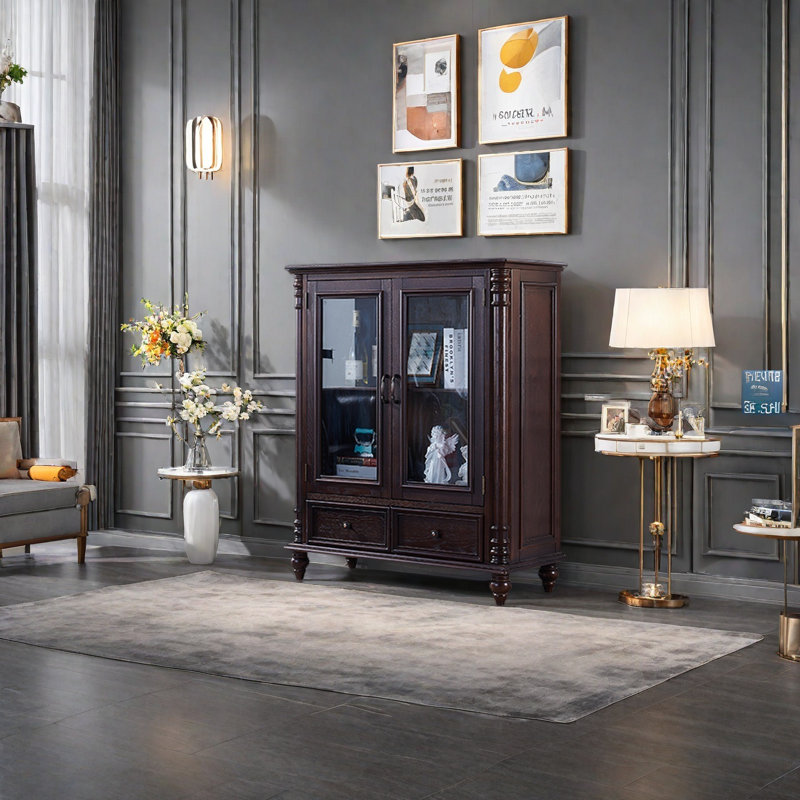 Glass storage cabinet