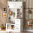 Entryway Bench with Coat Rack, 3 Shelves and Drawers, 3 Sturdy Hooks, 40.2'' Wide Hall Tree with Storage Bench for Hallway, Entryway, Living Room