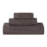 Ensemble de serviettes de bain 3 pièces en coton de qualité égyptienne Ocilla