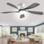 Ventilateur de plafond 5 pales 52 "avec lumière DEL et télécommande Damecia-1065662948