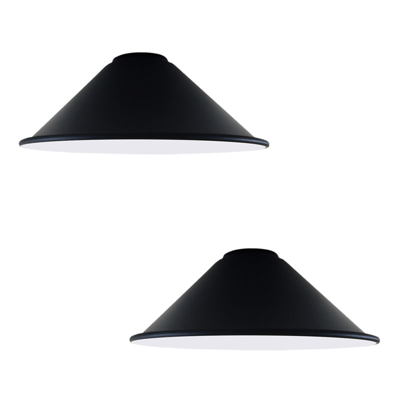 Nikias 10 cm H Bowl Lamp Shade ( Uno ), Black/White