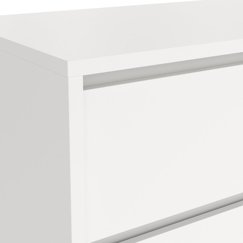Commode double 6 tiroirs Amily, Blanc