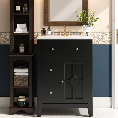 Meuble-lavabo 24 po avec lavabo en céramique