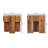 Travertine Top Block Side Table