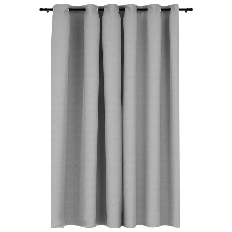 Cezaria Blackout Curtain Single Panel, Grey