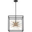 Luminaire suspendu carré 6 lumières