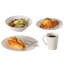 Service de table 16 pièces pour 4 personnes | Ensemble de grandes tasses, assiettes à salade et bols, plats de haute qualité résistants aux ébréchures et aux fissures, va au lave-vaisselle et au micro-ondes, blanc