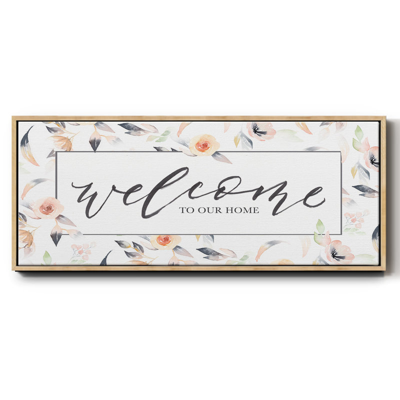 Welcome to Our Home - Toile encadrée, H 24 po x l 60 po