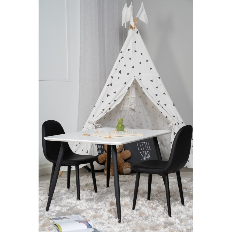 Lewes 2 - Person Dining Set, Black, Black