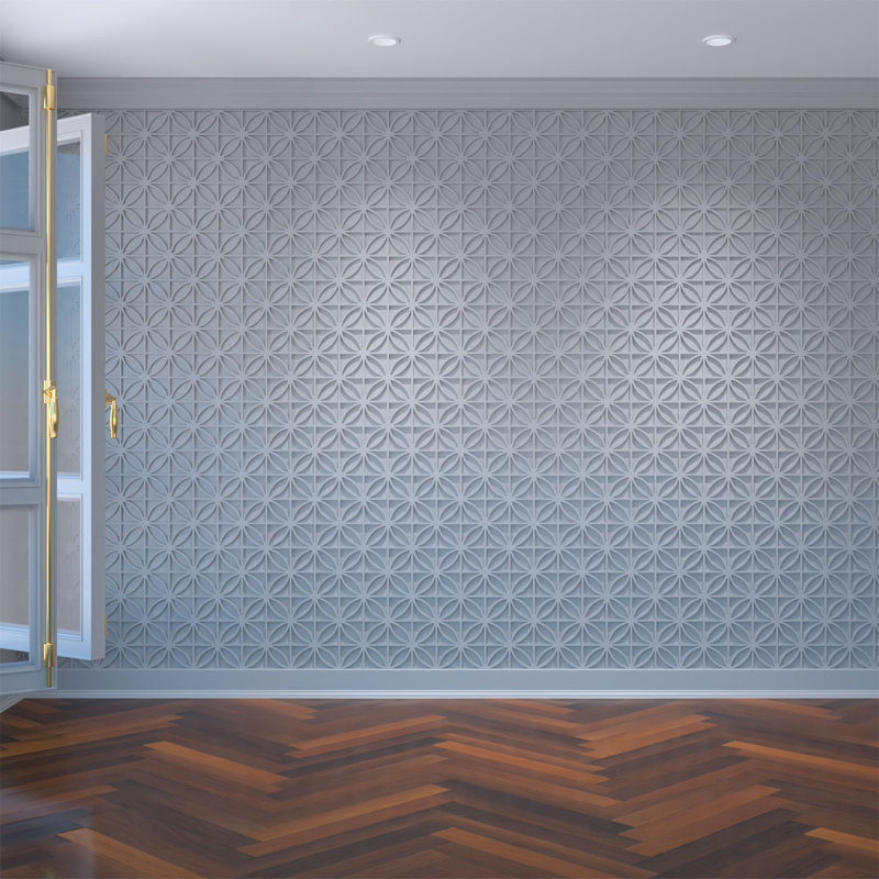 Panneaux muraux décoratifs Swansea en PVC de qualité architecturale, H 7,375 po x l 7,375 po x P 0,375 po