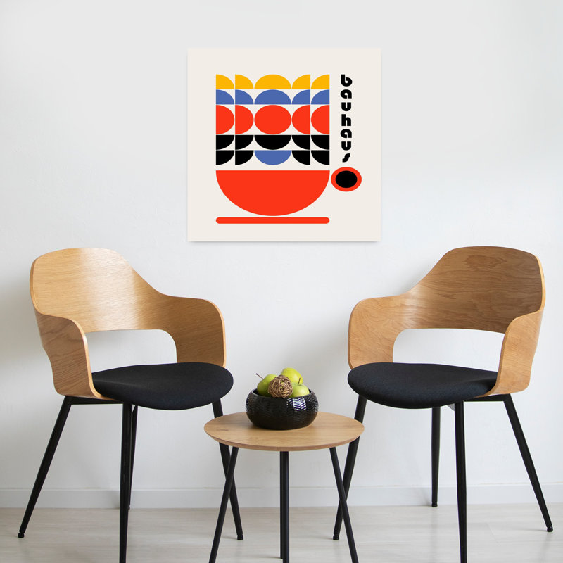 Art contemporain abstrait rétro, H 24 po x l 24 po
