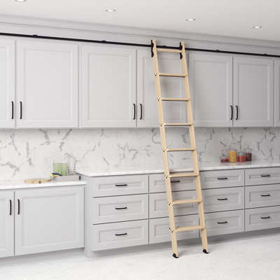 Maple Wood Removable No Wheel Ladder