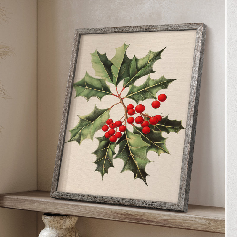 Art des Fêtes de Noël - série 2 - CCXLVI, reproduction encadrée - bois massif, H 30 po x l 24 po