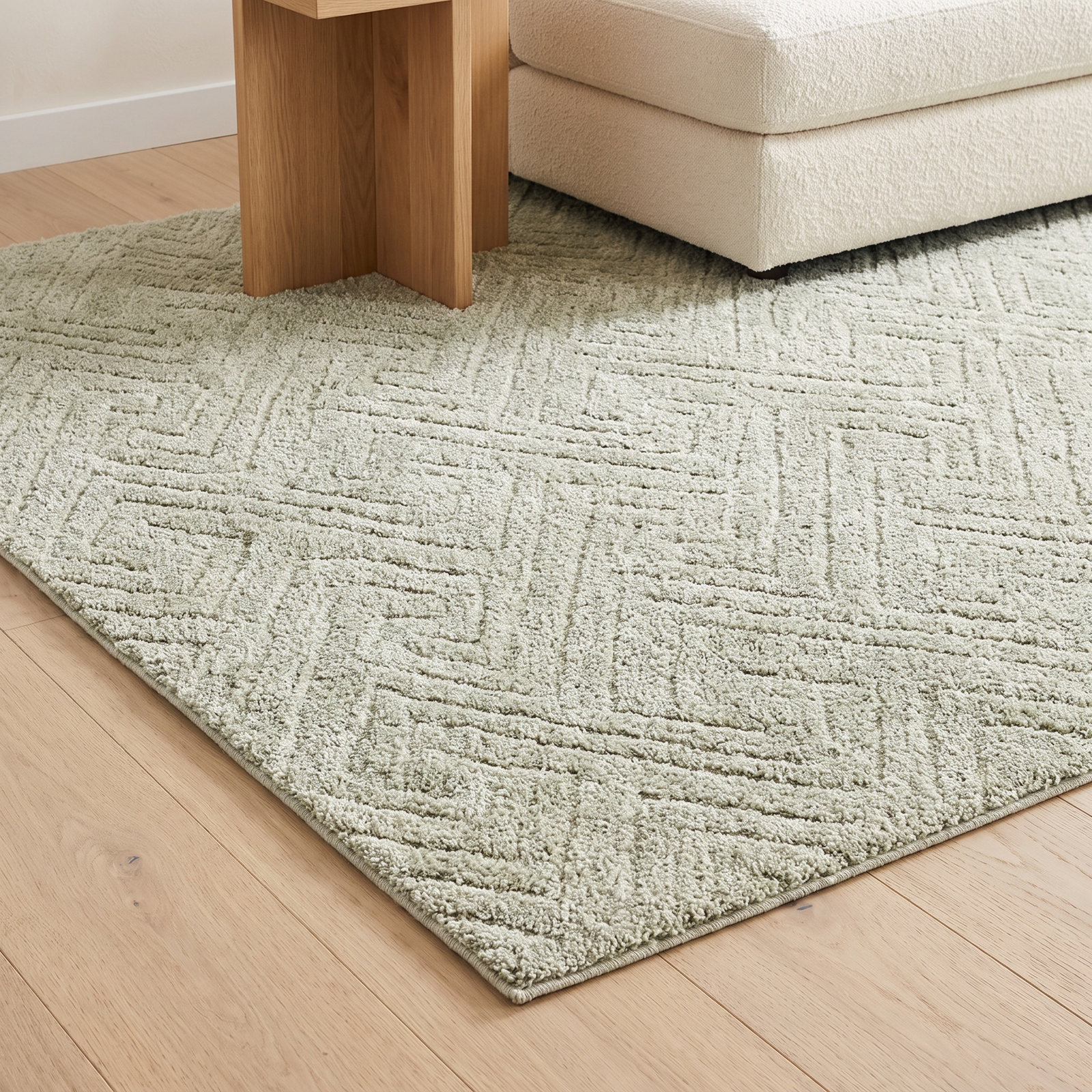 Ninette Shag Performance Geometric Rug, Rectangle 9' x 12'